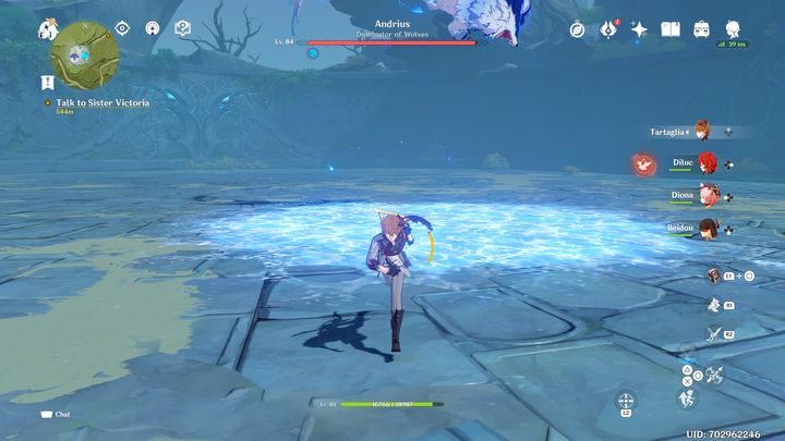 Boss potrafi wyskoczyć w górę, po czym upaść na ziemię - Genshin Impact: Andrius, Wolf of the North - boss, jak pokonać ? - Genshin Impact - poradnik do gry