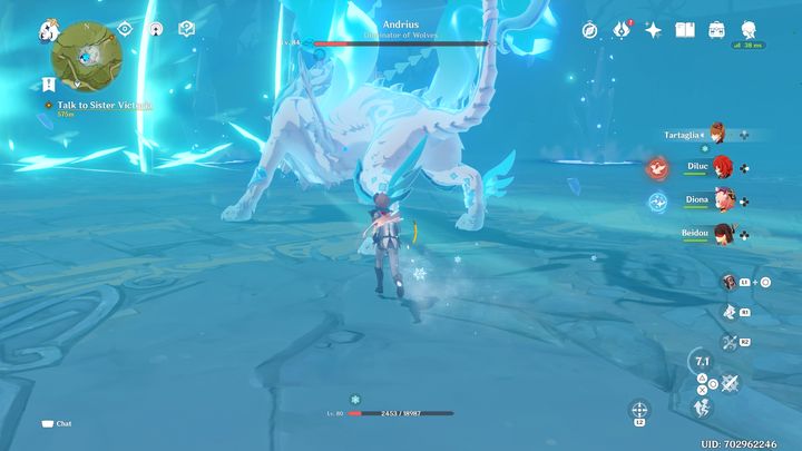 Atakujcie go od boku lub tyłu - Genshin Impact: Andrius, Wolf of the North - boss, jak pokonać ? - Genshin Impact - poradnik do gry