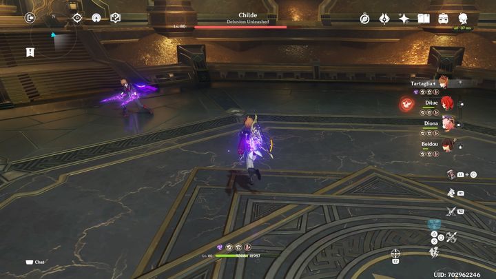 Boss często będzie korzystał z szybkich mignięć, skacząc z jednego miejsca do drugiego - Genshin Impact: Childe - boss, jak pokonać ? - Genshin Impact - poradnik do gry