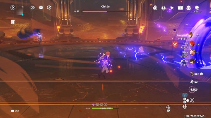 Childe może również przywołać pocisk, który porusza się po mapie w losowych kierunkach - Genshin Impact: Childe - boss, jak pokonać ? - Genshin Impact - poradnik do gry