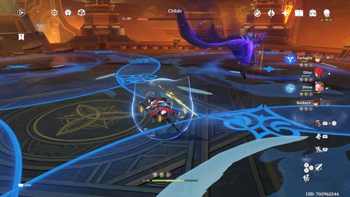 Childe może również pokryć całą mapę w pociskach wodnych - Genshin Impact: Childe - boss, jak pokonać ? - Genshin Impact - poradnik do gry