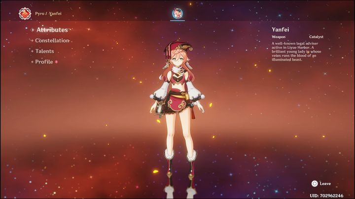 Yanfei to czterogwiazdkowa postać Pyro, która walczy za pomocą Catalyst - Genshin Impact: Yanfei - najlepsze buildy (Pyro) - Genshin Impact - poradnik do gry