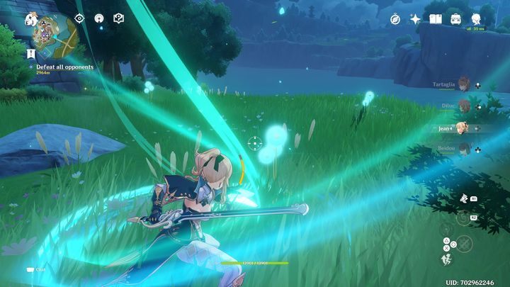 Podobnie jak w przypadku buildu, który skupia się na zadawanych obrażeniach, tak i tutaj najlepszą opcją będzie pięciogwiazdkowy miecz, Primordial Jade Cutter - Genshin Impact: Jean - najlepsze buildy (Anemo) - Genshin Impact - poradnik do gry