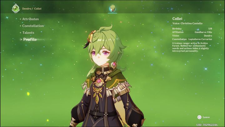 Collei to czterogwiazdkowa postać z żywiołem Dendro, jej główną bronią jest łuk - Genshin Impact: Collei - najlepsze buildy (Dendro) - Genshin Impact - poradnik do gry