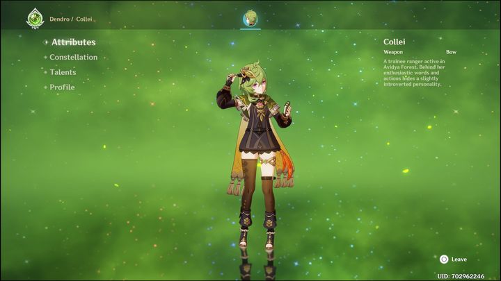 W przypadku broni, najlepszą opcją będzie pięciogwiazdkowy łuk Elegy of the End - Genshin Impact: Collei - najlepsze buildy (Dendro) - Genshin Impact - poradnik do gry