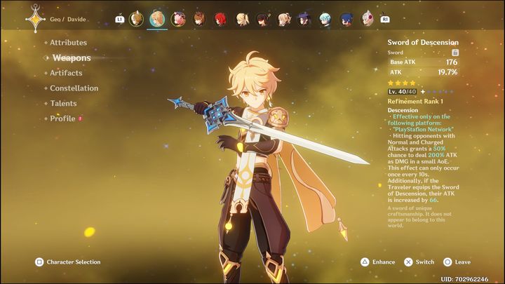 Skyward Blue nada się bardzo dobrze dla Travelera pod Supporta - Genshin Impact: Traveler - najlepsze buildy (Geo) - Genshin Impact - poradnik do gry