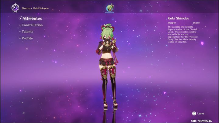 Najlepszą dostępną bronią dla Kuki Shinobu jest pięciogwiazdkowy miecz, Freedom-Sworn - Genshin Impact: Kuki Shinobu - najlepsze buildy (Electro) - Genshin Impact - poradnik do gry