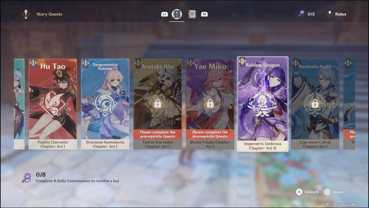 Pamiętajcie również o tym, że boss ten dostępny dla Was będzie dopiero, gdy ukończycie Archon Quest z rozdziału 2: Akt 3 oraz, gdy odblokujecie i ukończycie personalne zadanie Raiden Shogun, Imperatrix Umbrosa Chapter: Act II - Genshin Impact: Raiden Shogun - boss, jak pokonać? - Genshin Impact - poradnik do gry