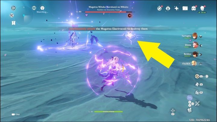 Poza standardowymi atakami, które są dobrze sygnalizowane, Raiden Shogun w pierwszej fazie może przyzwać Electroculi - Genshin Impact: Raiden Shogun - boss, jak pokonać? - Genshin Impact - poradnik do gry