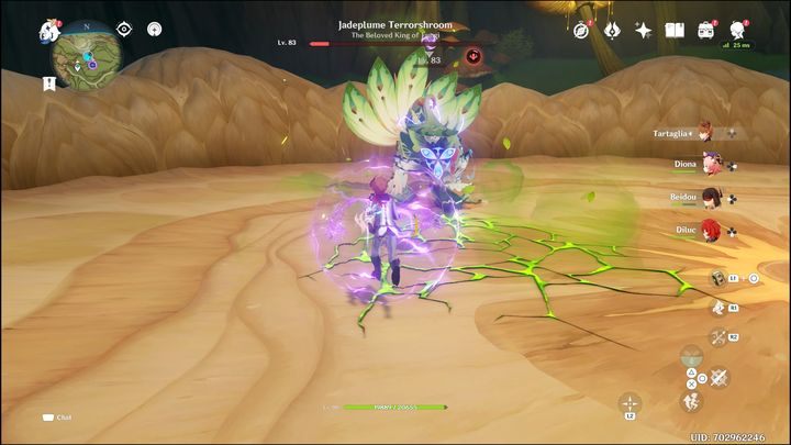 Uważajcie również na sygnalizowane ruchy bossa - Genshin Impact: Jadeplume Terrorshroom - jak pokonać? - Genshin Impact - poradnik do gry