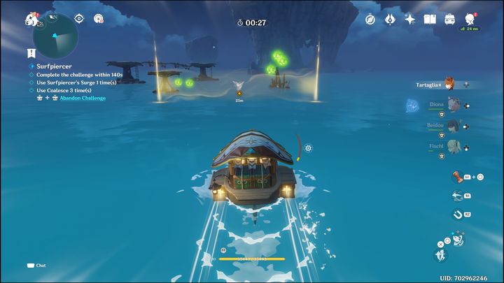 Gdy zdobędziecie ich odpowiednią liczbę, będziecie mogli skorzystać z potężnego przyspieszenia, które może zniszczyć wiele przeszkód na Waszej drodze - Genshin Impact: Summertime Odyssey - event, solucja, opis przejścia - Genshin Impact - poradnik do gry