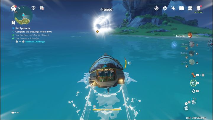 Przeszkody zniszczycie tylko, gdy użyjecie umiejętności przyspieszającej - Genshin Impact: Summertime Odyssey - event, solucja, opis przejścia - Genshin Impact - poradnik do gry