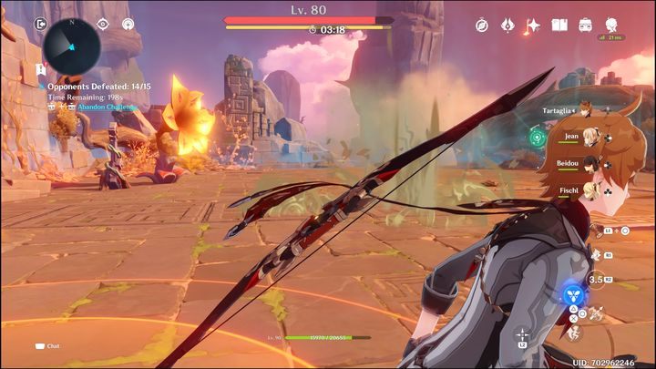 Natomiast wielkie kwiaty, czyli Tremolo Florets, które znajdują się w rogach areny, zadają duże obrażenia fizyczne po wejściu z nimi w interakcję - Genshin Impact: Summertime Odyssey - event, solucja, opis przejścia - Genshin Impact - poradnik do gry