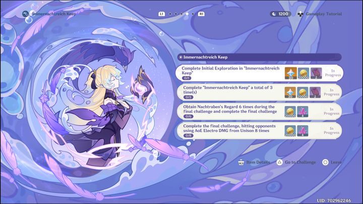 Wyzwanie te opowiada o historii Fischl, aby odblokować możliwość wzięcia udziału w nim, najpierw musicie skończyć misję Fischl, która sprawi, że podróżować będziecie po zamku, wchodząc w interakcję z baśniami - Genshin Impact: Summertime Odyssey - event, solucja, opis przejścia - Genshin Impact - poradnik do gry