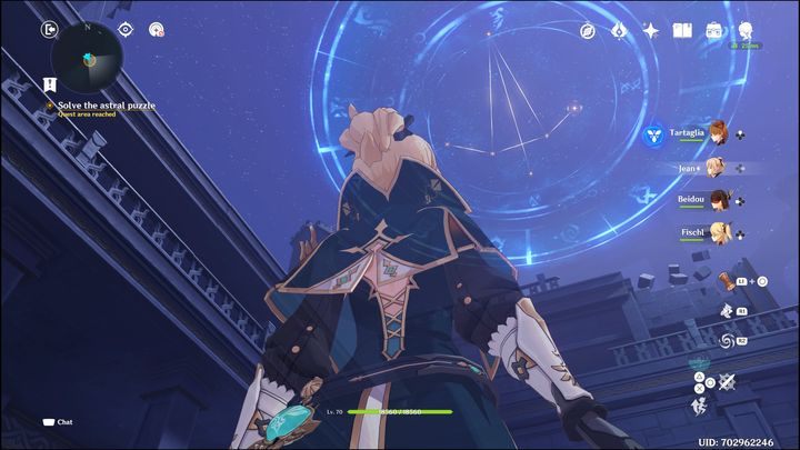 Na niebie widnieć będzie kolejna konstelacja, którą musicie stworzyć za pomocą mechanizmów - Genshin Impact: Summertime Odyssey - event, solucja, opis przejścia - Genshin Impact - poradnik do gry