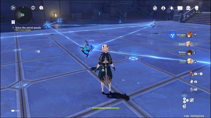 Następnie połączcie ją laserem skierowanym na wprost - Genshin Impact: Summertime Odyssey - event, solucja, opis przejścia - Genshin Impact - poradnik do gry