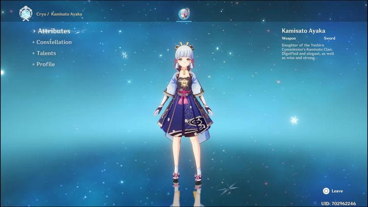 Ayaka to pięciogwiazdkowa postać z elementem Cryo, walcząca za pomocą miecza - Genshin Impact: Ayaka - najlepsze buildy (Cryo) - Genshin Impact - poradnik do gry