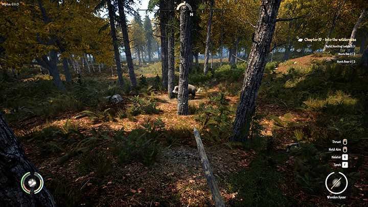 Wciśnij prawy przycisk myszy, by przygotować się do rzutu - Medieval Dynasty: Polowanie - porady - Medieval Dynasty - poradnik do gry