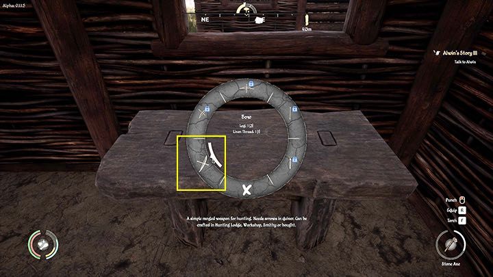 Po aktywacji stanowiska przyciskiem E wybierz Łuk (Bow) - Medieval Dynasty: Łuk - jak zdobyć? - Medieval Dynasty - poradnik do gry