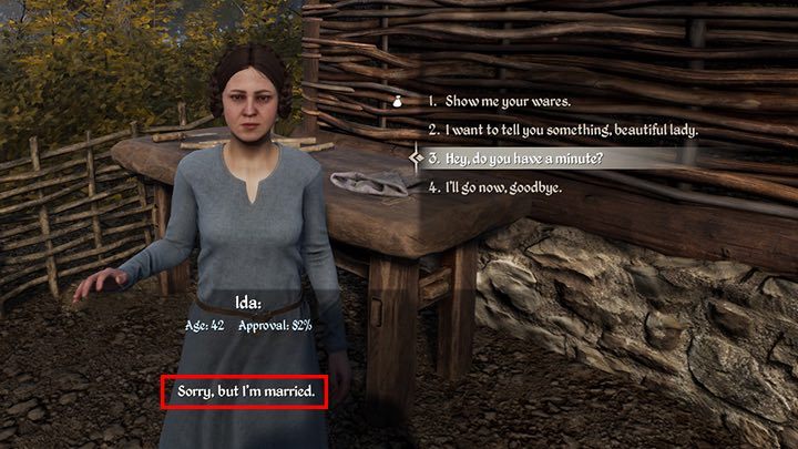 Aby rozpocząć flirtowanie musisz najpierw osiągnąć poziom aprobaty 60% - Medieval Dynasty: Uczucia i flirtowanie - Medieval Dynasty - poradnik do gry