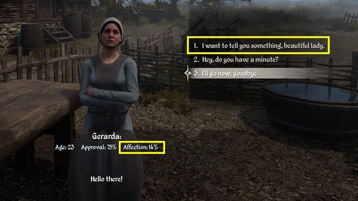 Zaloty oparte są na tych samych zasadach, co poziom aprobaty - Medieval Dynasty: Uczucia i flirtowanie - Medieval Dynasty - poradnik do gry