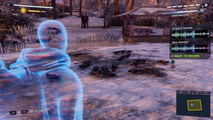 W tej dzielnicy odnajdziesz 1 próbkę dźwiękową do nagrania, opisaliśmy ją na osobnej stronie poradnika - Spider-Man Miles Morales: Central Park - mapa, znajdźki, lokacje - Spider-Man Miles Morales - poradnik, solucja