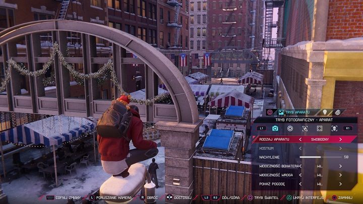 Po włączeniu trybu fotograficznego, czas w grze zostanie zatrzymany - Spider-Man Miles Morales: Tryb fotograficzny - jak włączyć? - Spider-Man Miles Morales - poradnik, solucja