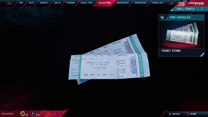 Kolejna kapsuła czasu zawiera bilety z 2015r - Spider-Man Miles Morales: Easter eggi - Spider-Man Miles Morales - poradnik, solucja