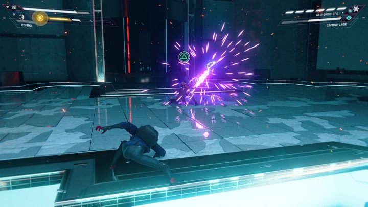 Po kolejnym przerywniku filmowym znajdziesz się w ostatniej fazie walki - Spider-Man Miles Morales: Tinkerer - boss, jak pokonać? - Spider-Man Miles Morales - poradnik, solucja