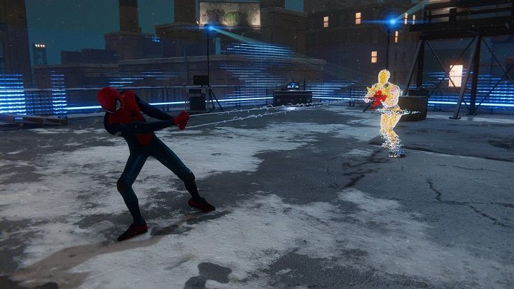 Wykonuj polecenia zgodnie z informacjami na ekranie aby poznać wszystkie umiejętności swojej postaci - Spider-Man Miles Morales: Nowe fłip - solucja, opis przejścia - Spider-Man Miles Morales - poradnik, solucja