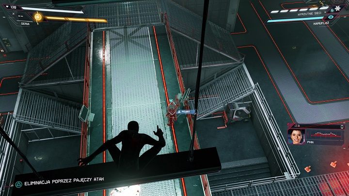 Będziesz musiał pozbyć się dużej grupki ochroniarzy Roxxon - Spider-Man Miles Morales: Spotkanie na szczycie - solucja, opis przejścia - Spider-Man Miles Morales - poradnik, solucja