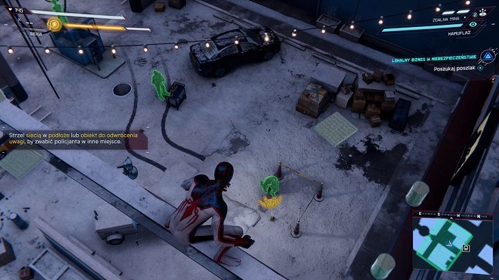 Druga wskazówka będzie nieco trudniejsza do zdobycia - Spider-Man Miles Morales: Lokalny biznes w niebezpieczeństwie - solucja - Spider-Man Miles Morales - poradnik, solucja