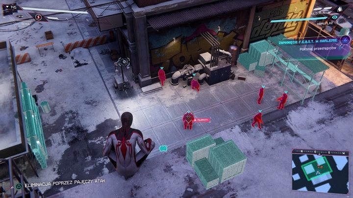 Na miejscu czeka cię walka z bandą złodziei - Spider-Man Miles Morales: Zamknięcie F.E.A.S.T w Harlemie - solucja - Spider-Man Miles Morales - poradnik, solucja