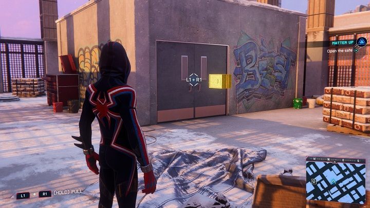 Po przybyciu na dachu budynku przeskanuj otoczenie - Spider-Man Miles Morales: Dobra materialne - solucja, opis przejścia - Spider-Man Miles Morales - poradnik, solucja