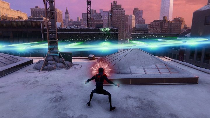 Rozpocznie się walka z hologramem - Spider-Man Miles Morales: Ostatni test - solucja, opis przejścia - Spider-Man Miles Morales - poradnik, solucja