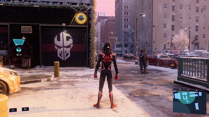 2) Następna skrytka ukryta jest niedaleko cmentarza - Spider-Man Miles Morales: Skrytki Undergroundu - wszystkie lokacje, lista - Spider-Man Miles Morales - poradnik, solucja