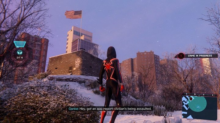 1) W Central Parku zajrzyj za mury małego pomieszczenia z flagą na granicy z Harlemem - Spider-Man Miles Morales: Skrytki Undergroundu - wszystkie lokacje, lista - Spider-Man Miles Morales - poradnik, solucja