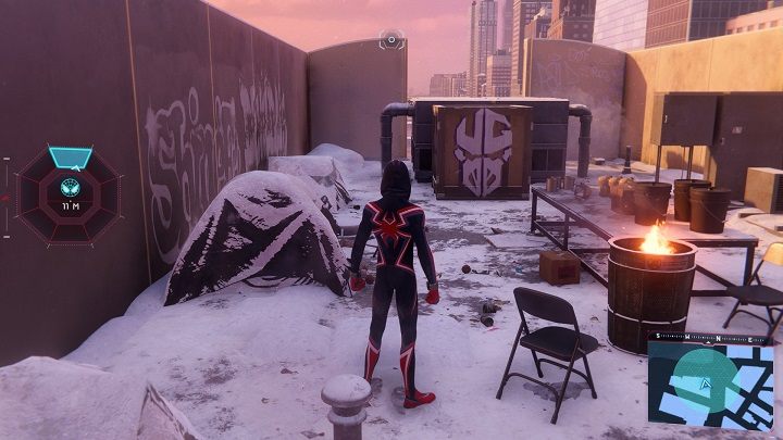 2) Kolejna skrytka znajduje się w skrzyni z logiem Undergroundu, na dachu budynku zachodniej części dzielnicy - Spider-Man Miles Morales: Skrytki Undergroundu - wszystkie lokacje, lista - Spider-Man Miles Morales - poradnik, solucja