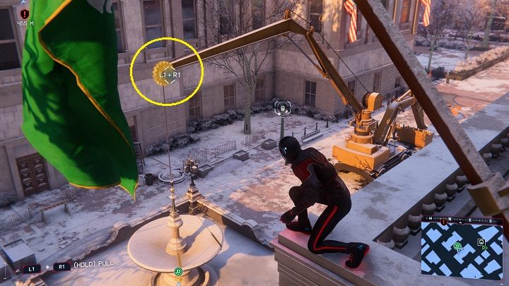 Druga kapsuła w Dzielnicy finansowej znajduje się pod nieczynną fontanną - Spider-Man Miles Morales: Kapsuły czasu - wszystkie lokacje, lista - Spider-Man Miles Morales - poradnik, solucja
