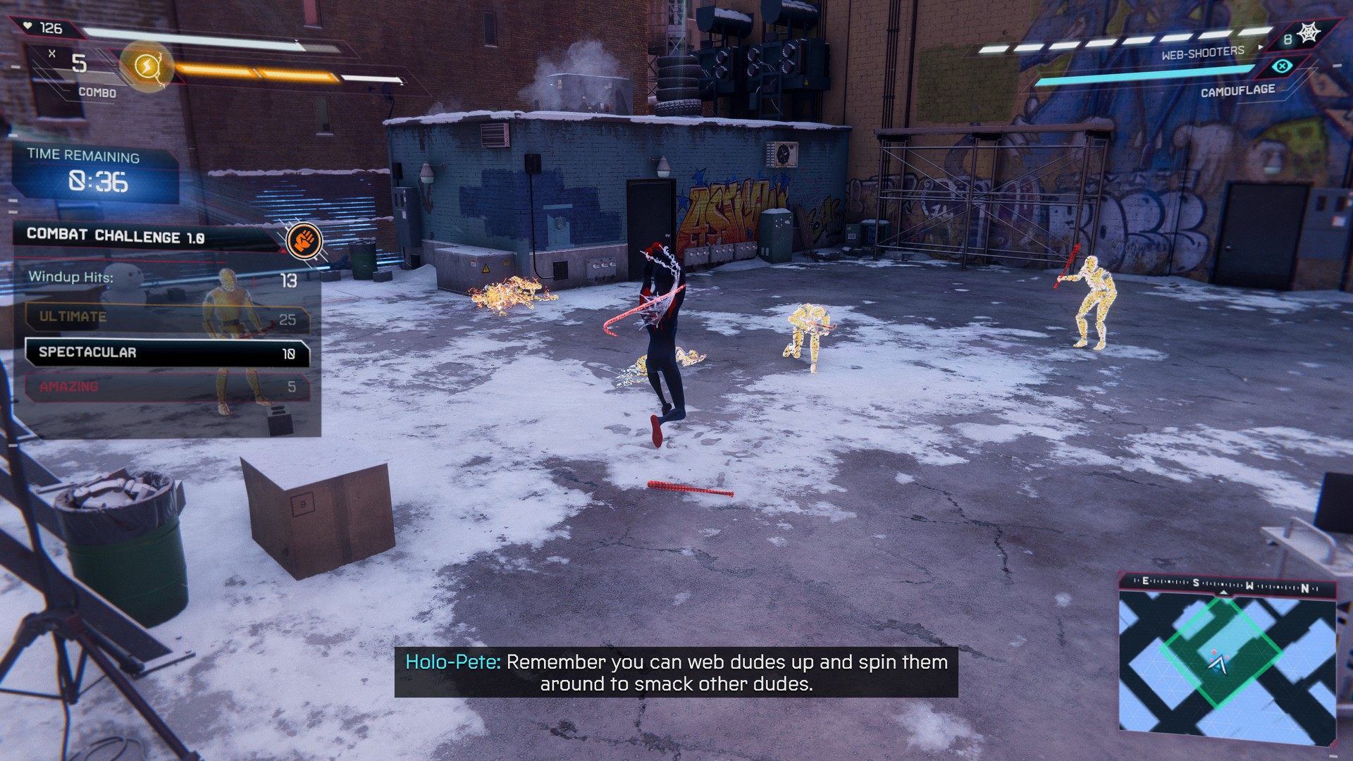 W wyzwaniu walki 1 - Spider-Man Miles Morales: Wyzwania walki - wszystkie wyzwania - Spider-Man Miles Morales - poradnik, solucja