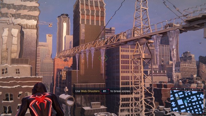 W tym krótkim zadaniu należy porozmawiać z robotnikiem na dachu, obok dźwigu - Spider-Man Miles Morales: Aktywności w aplikacji MSMZS - solucja, lista - Spider-Man Miles Morales - poradnik, solucja