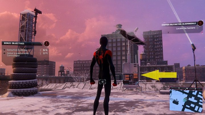 Udaj się w wyznaczone miejsce na granicy dzielnicy Harlem i Upper West Side - Spider-Man Miles Morales: Przestępstwa z aplikacji MSMZS - solucja, lista - Spider-Man Miles Morales - poradnik, solucja