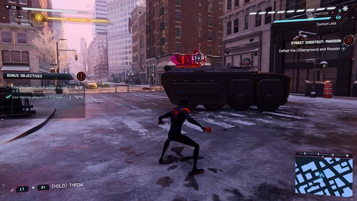 Pokonaj wszystkich uczestników strzelaniny w Midtown - Spider-Man Miles Morales: Przestępstwa z aplikacji MSMZS - solucja, lista - Spider-Man Miles Morales - poradnik, solucja