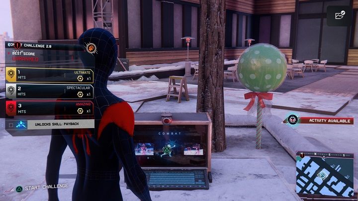 W tej dzielnicy znajdziesz wyzwanie walki 2 - Spider-Man Miles Morales: Midtown - mapa, znajdźki, lokacje - Spider-Man Miles Morales - poradnik, solucja