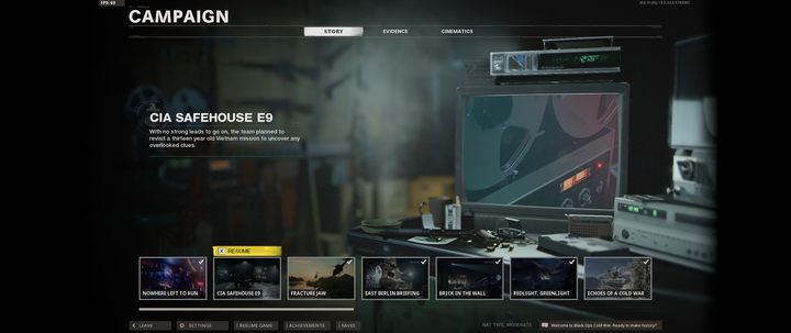 Większość misji możesz powtórzyć w menu głównym kampanii. - Call of Duty Cold War: Długość gry - Call of Duty Cold War - poradnik do gry
