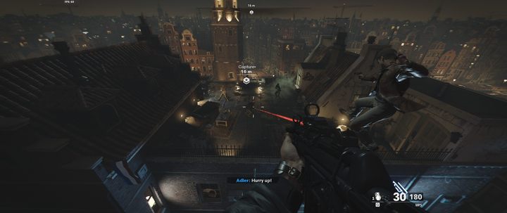 Po przeskoczeniu krawędzi, włączy się spowolnienie czasu. - Call of Duty Cold War: Ślepa uliczka - solucja, opis przejścia - Call of Duty Cold War - poradnik do gry