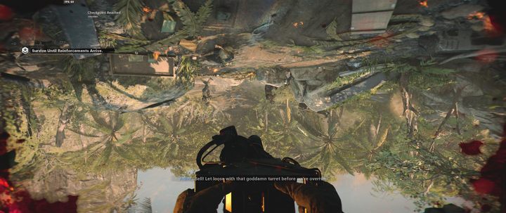 Broń się przed wrogiem za pomocą miniguna - Call of Duty Cold War: Złamana szczęka (Fractured jaw) - solucja, opis przejścia - Call of Duty Cold War - poradnik do gry