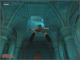 Twoim zadaniem będzie dostać się do otwartych wrót [#340] pod głową widzianą wcześniej - [Misja 17] Neptunes Hall | Tomb Raider The Angel of Darkness - Tomb Raider: The Angel of Darkness - poradnik do gry