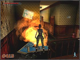 Przejdź przez dziurę w ścianie, po czym zabierz Czekoladkę z szafki o prawej oraz karabin Viper SMG wraz z Nabojami Viper SMG (x2) - [Misja 22] Von Croys Apartment | Tomb Raider The Angel of Darkness - Tomb Raider: The Angel of Darkness - poradnik do gry