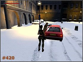 Zaraz po rozpoczęciu gry biegnij w stronę czerwonego samochodu z lewej [#420] - [Misja 23] The Monstrum Crimescene (cz.1) | Tomb Raider The Angel of Darkness - Tomb Raider: The Angel of Darkness - poradnik do gry